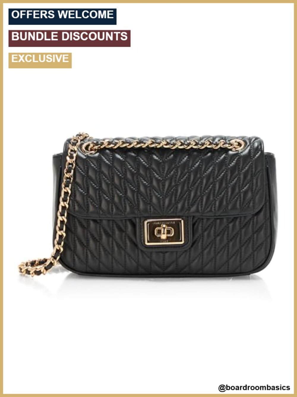 Karl Lagerfeld Agyness Solid Leather Shoulder Bag Woven